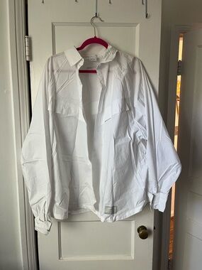 Nike Button Up / White XXL